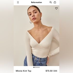 Reformation Minnie Knit Top